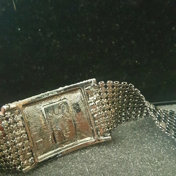 NWT! Wide Mesh Tennis Bracelet w/Crystals - Picture 5 of 7